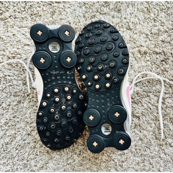 Nike Shox R4 Women Pink White Mesh Sneakers Lightweight Athletic Shoes Size 7.5 - Picture 7 of 9